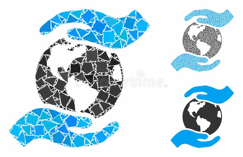 Mosaiksymbol für internationale Pflege von gereizten Teilen lizenzfreie abbildung Mosaiksymbol für internationale Pflege von gereizten Teilen lizenzfreie abbildung