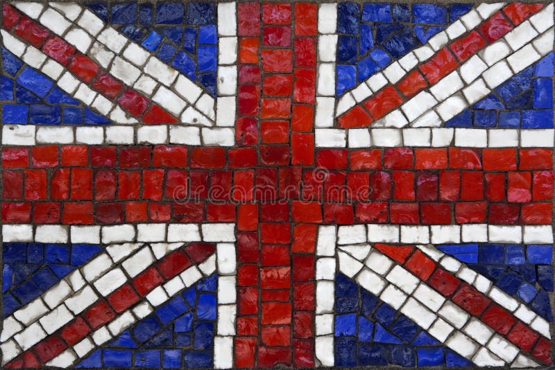 Mosaisk flagga av Storbritannien eller Förenade kungariket royaltyfri foto Mosaisk flagga av Storbritannien eller Förenade kungariket royaltyfri foto