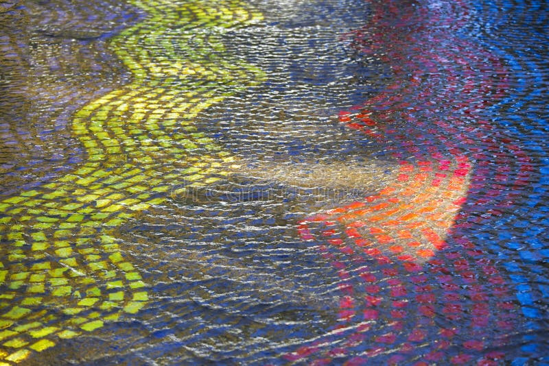 Mosaïque moderne sous l'eau image stock Mosaïque moderne sous l'eau image stock