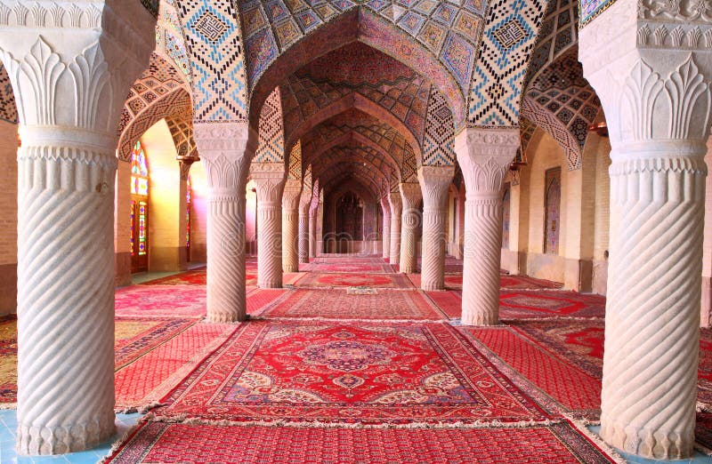 Moschea di Al-Mulk di Nasir, Shiraz, Iran immagine stock Moschea di Al-Mulk di Nasir, Shiraz, Iran immagine stock