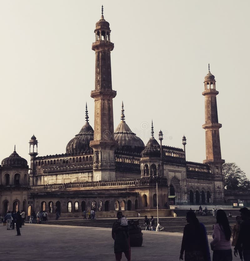 Moschea di Bara Imambara, Lucknow fotografia stock Moschea di Bara Imambara, Lucknow fotografia stock