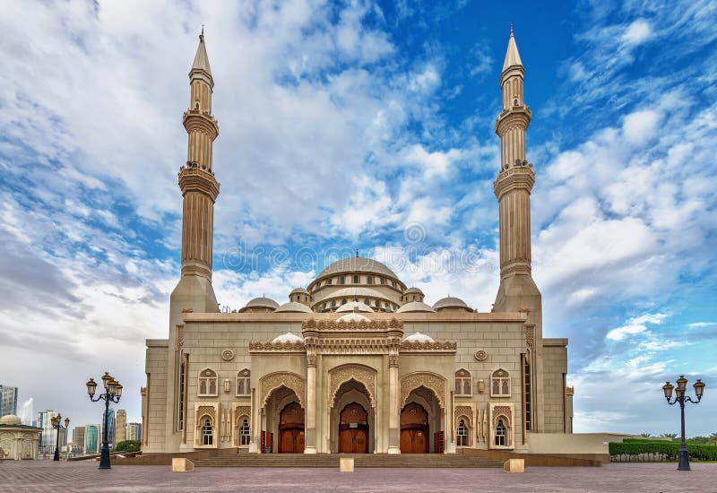 A mosque in sharjah, United Arab Emirates. A mosque in sharjah, United Arab Emirates