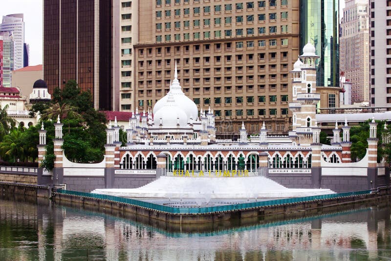Moschea Storica Masjid Jamek A Kuala Lumpur Immagine Stock ...
