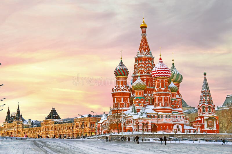 Moscou, la cathédrale du basilic de rue
