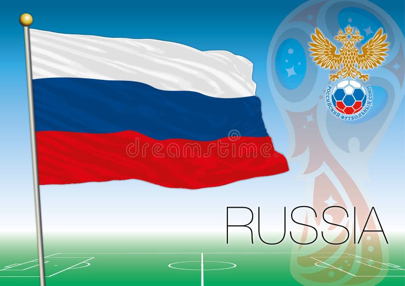 MOSCOU, RÚSSIA, Junho-julho De 2018 - Rússia Logotipo De 2018 Campeonatos  Do Mundo E a Bandeira De Rússia Foto de Stock Editorial - Ilustração de  camisa, jogo: 102929723