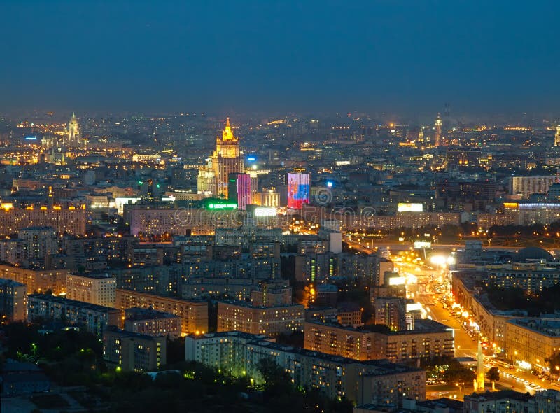Moscow from above stock photography