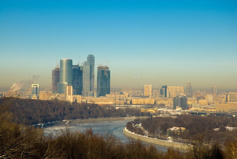 Moscow business center. Panorama.