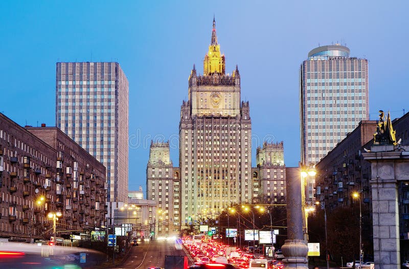 moscow Byggnaden av utrikesdepartementet arkivfoto moscow Byggnaden av utrikesdepartementet arkivfoto