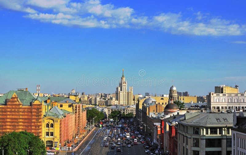 Moscow city centre, top view