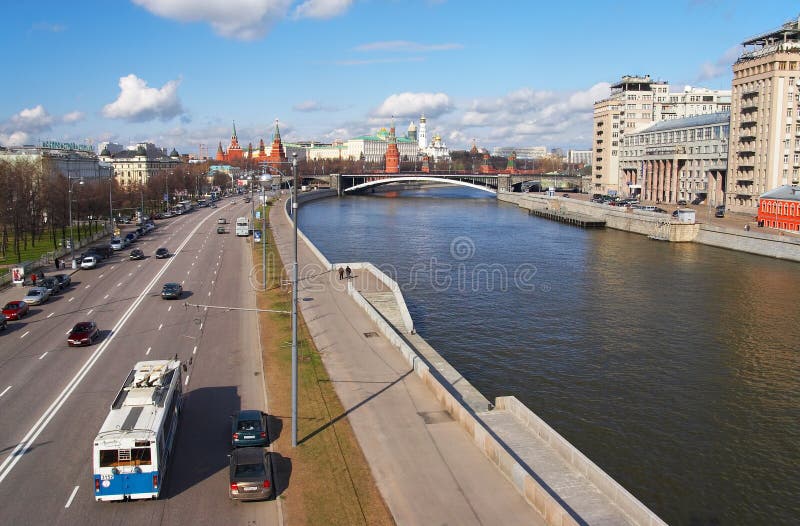 Moscow city and river.