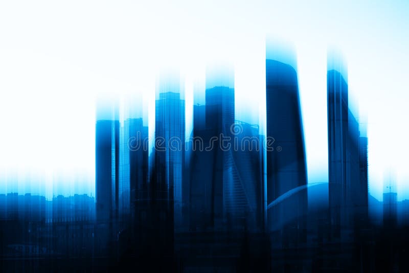 Moscow city skyscrapers abstract background