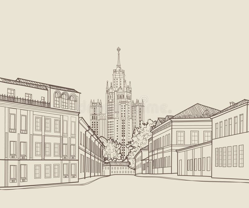 Рисунки улиц москвы