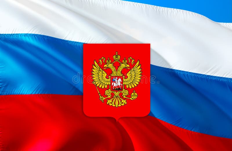 The Russian Coat Of Arms Sits On A Russian Flag Flying On The Roof Of The  Kremlin High-Res Stock Photo - Getty Images