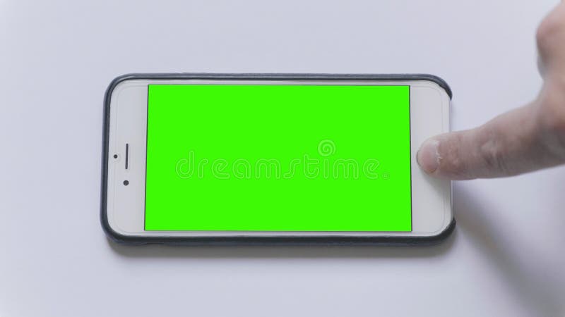 MOSCOW - JUNE 3, 2017: firmware updatethe Apple iPhone on a white background green screen in Russia on June 3, 2017 in Moscow