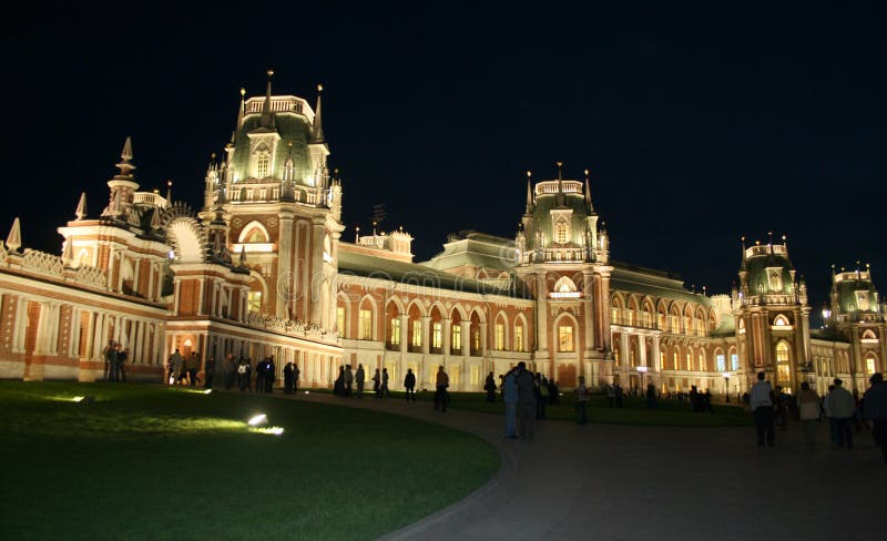 Moscow at night. Tsaritsyno