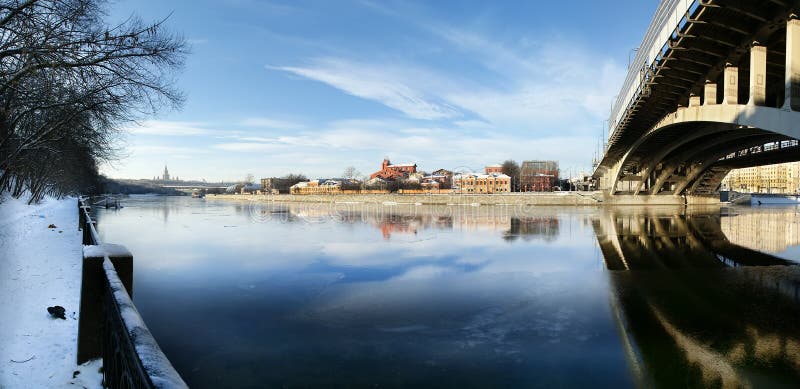 Moscow River, Andreyevsky Bridge and promenade