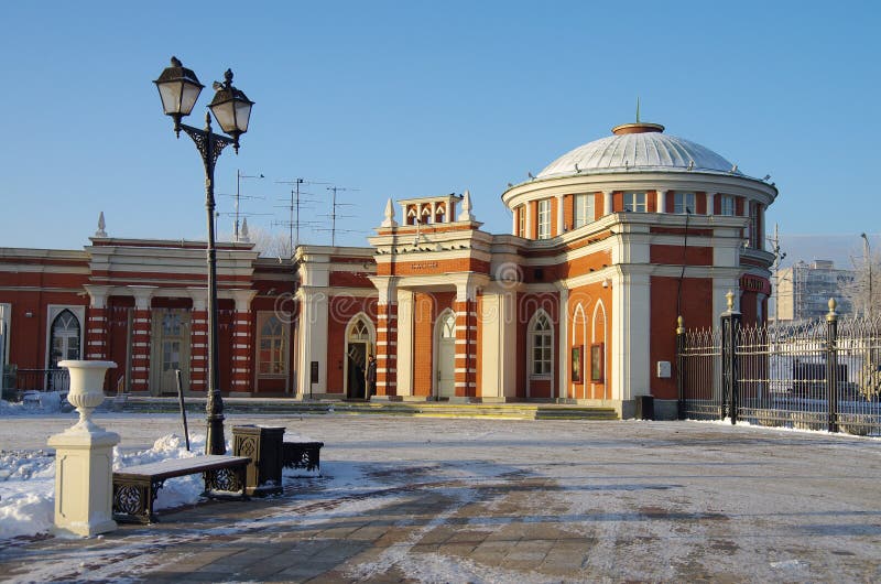 MOSCOW, RUSSIA - December, 2018: Winter day in the Tsaritsyno estate