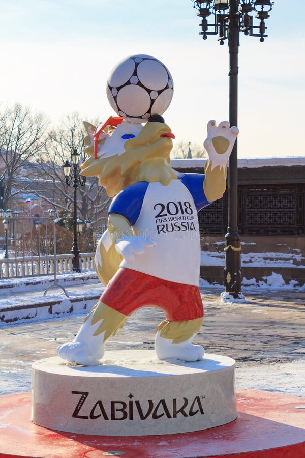 Moscow Russia February 14 2018 Wolf Zabivaka The Official Mascot Of Championship Fifa World