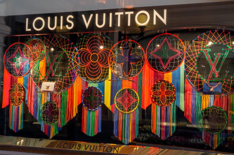 Louis Vuitton Boutique Shop Window Display Stock Photo 675002908