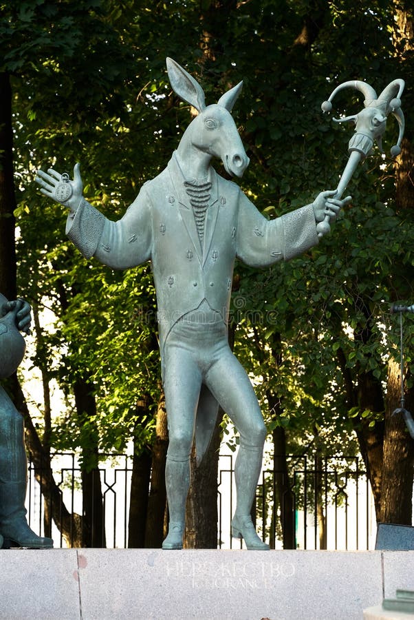 Moscow, Russia - July 24, 2008: Children Are the Victims of Adult Vices is a group of bronze sculptures created by Russian artist stock images Moscow, Russia - July 24, 2008: Children Are the Victims of Adult Vices is a group of bronze sculptures created by Russian artist stock images