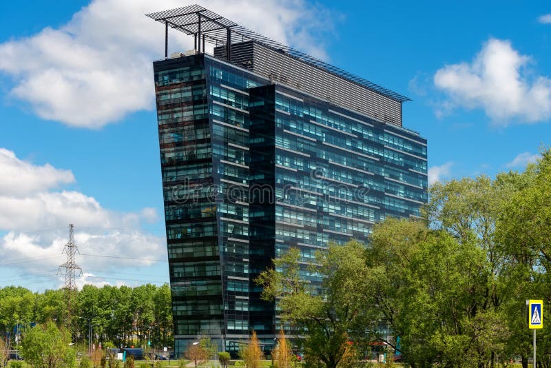 Building of the Khimki business park stock photography