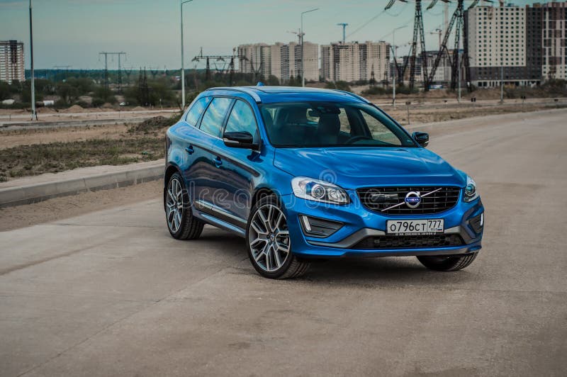 MOSCOW, RUSSIA - MAY 20, 2017 VOLVO XC60 POLESTAR, Front-side View ...