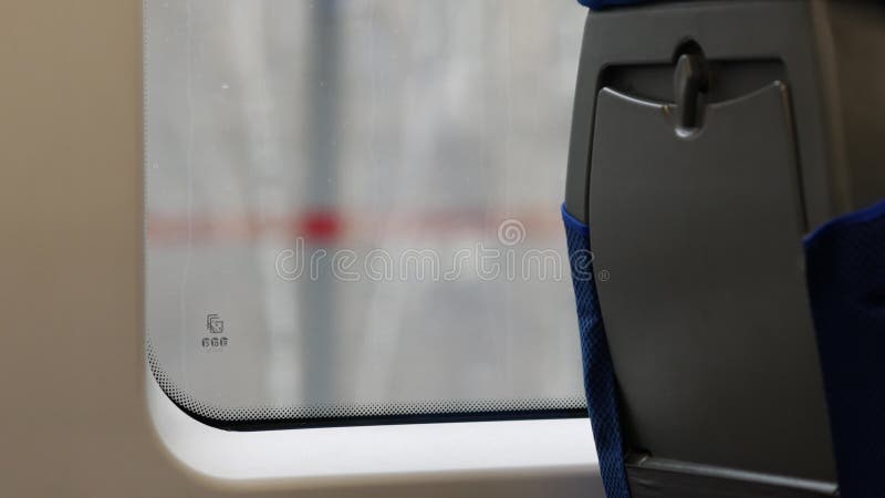 Moscow, Russia - November 26, 2019: Car window of the Moscow Central Ring MCC