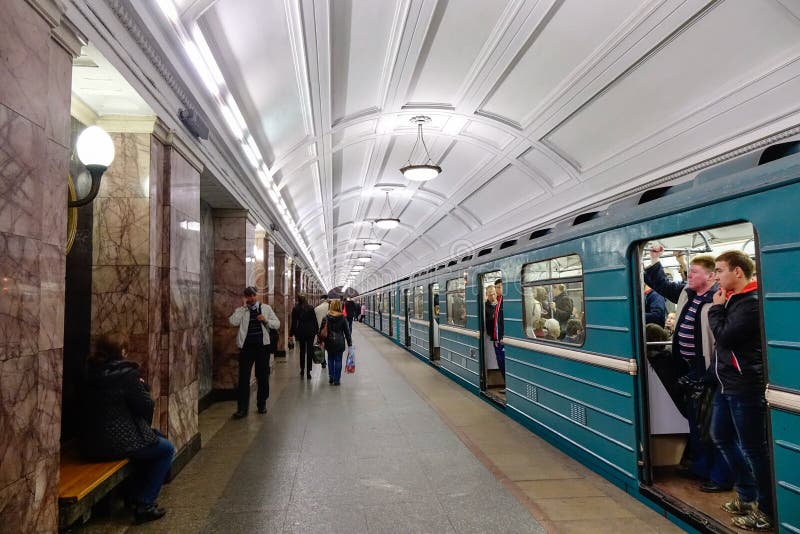 Underground train station in Moscow, Russia stock images Underground train station in Moscow, Russia stock images