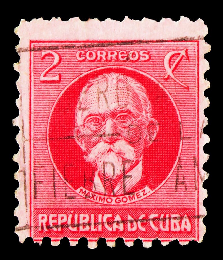Postage stamp printed in Cuba shows Maximo Gomez (1836-1905), 2 Ã‚Â¢ - Cuban centavo, Politicians serie, circa 1930