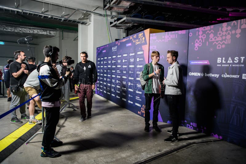 MOSCOW, RUSSIA - 14th SEPTEMBER 2019: Esports Gaming Event. Journalist