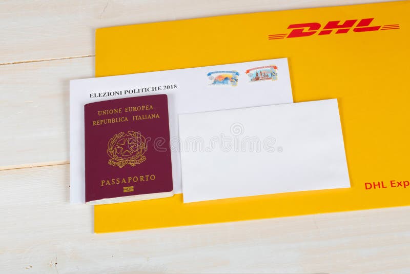 Moscow, Russian Federation.02/14/2018. Electoral package for Italian residents abroad,. Moscow, Russian Federation.02/14/2018. Electoral package for Italian stock images Moscow, Russian Federation.02/14/2018. Electoral package for Italian residents abroad,. Moscow, Russian Federation.02/14/2018. Electoral package for Italian stock images