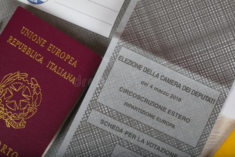 Moscow, Russian Federation.02/14/2018. Electoral package for Italian residents abroad,. Moscow, Russia.02/14/2018. Electoral package for Italian residents abroad stock photography Moscow, Russian Federation.02/14/2018. Electoral package for Italian residents abroad,. Moscow, Russia.02/14/2018. Electoral package for Italian residents abroad stock photography