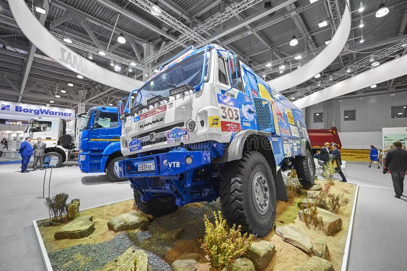 MOSCOW, SEP, 5, 2017: View on Kamaz Mud Race Off-road Truck Exhibit on ...