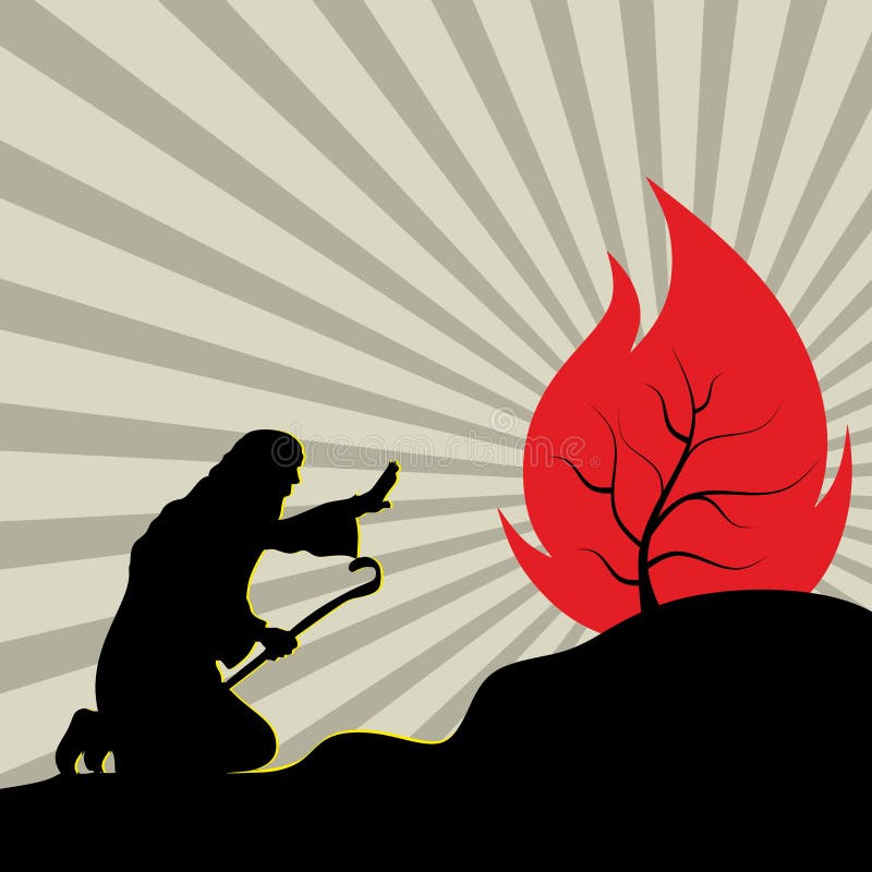 clipart of burning bush