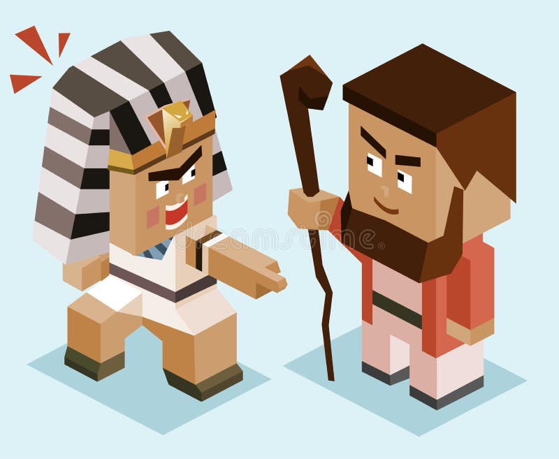 Moses Vs Ramses Stock Illustration Illustration Of Land 56091211