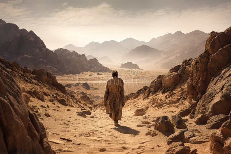 Moses In The Wilderness The Biblical Moses Walks Through The Sinai