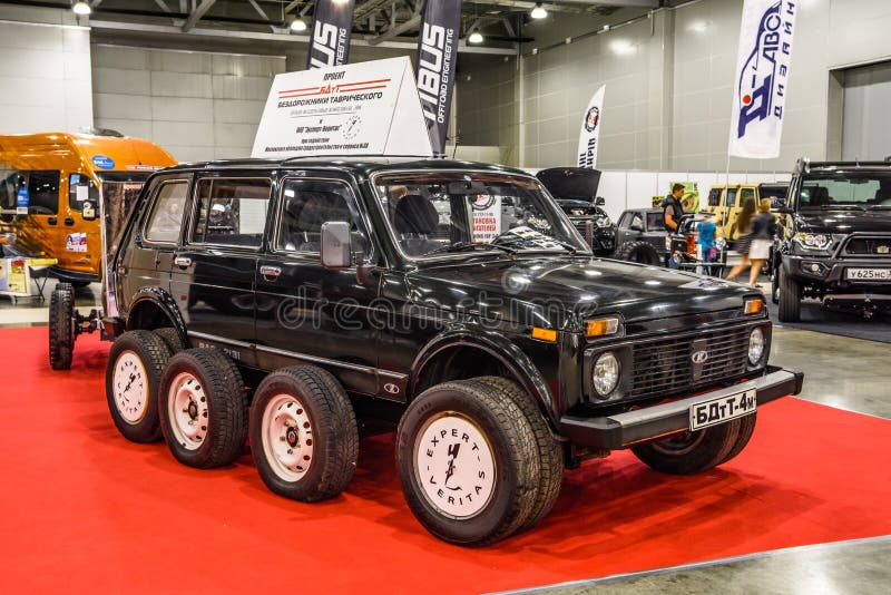 MOSCOW - AUG 2016: LADA VAZ 2131 4x4 presented at MIAS Moscow International Automobile Salon on August 20, 2016 in Moscow, Russia. MOSCOW - AUG 2016: LADA VAZ 2131 4x4 presented at MIAS Moscow International Automobile Salon on August 20, 2016 in Moscow, Russia.