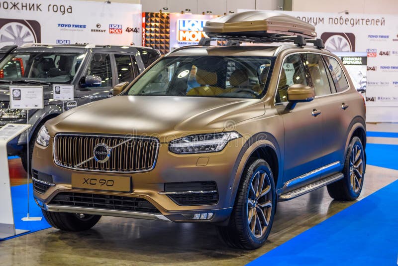 MOSCOW - AUG 2016: Volvo XC-90 presented at MIAS Moscow International Automobile Salon on August 20, 2016 in Moscow, Russia. MOSCOW - AUG 2016: Volvo XC-90 presented at MIAS Moscow International Automobile Salon on August 20, 2016 in Moscow, Russia.