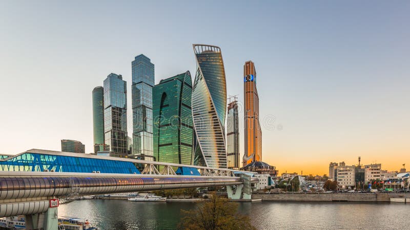 Moskau-Stadtwolkenkratzer, internationales Geschäftszentrum Moskaus an stockbild Moskau-Stadtwolkenkratzer, internationales Geschäftszentrum Moskaus an stockbild