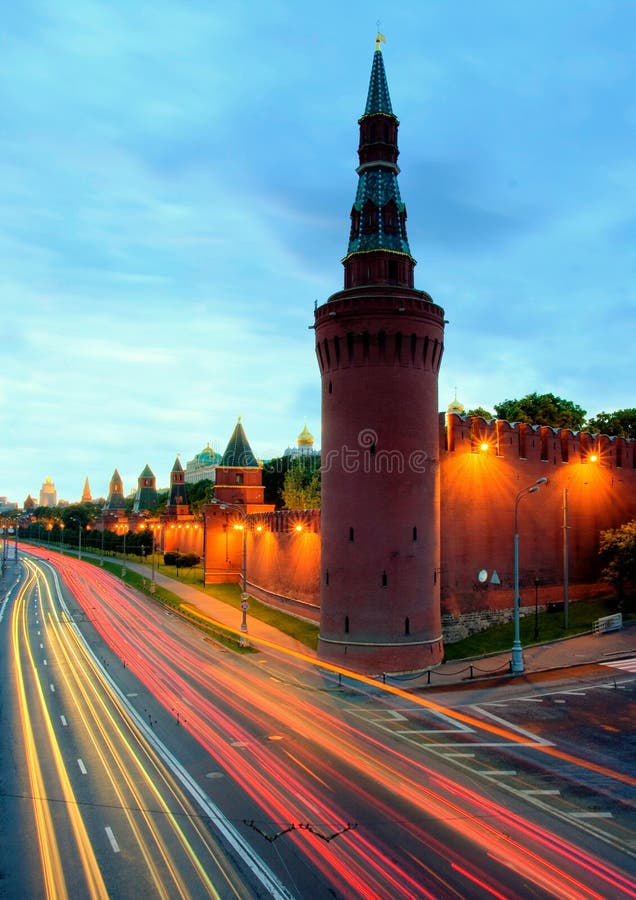 Moskow night stock photography
