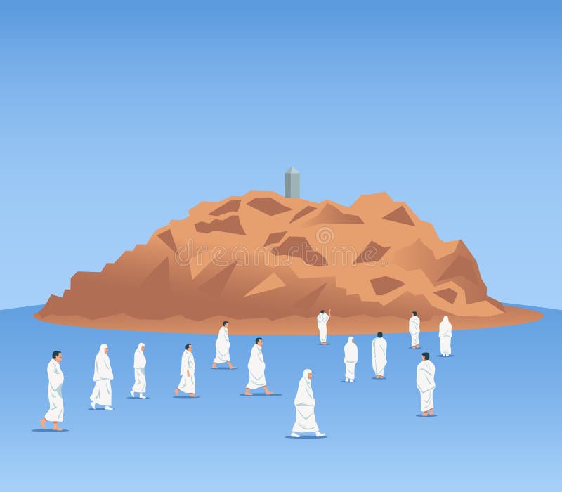 Moslem Pilgrims At Mount Arafat