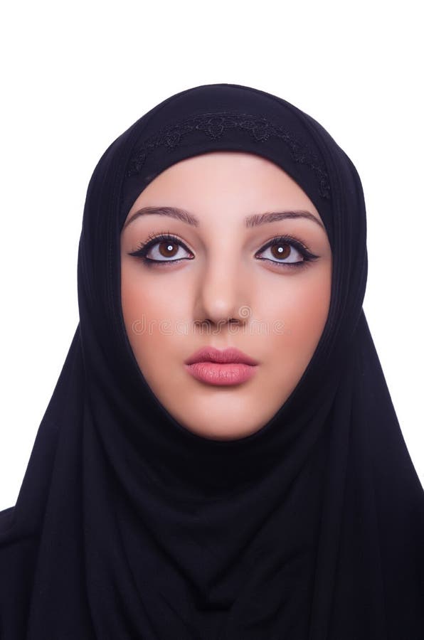 Moslim jonge vrouw die hijab dragen