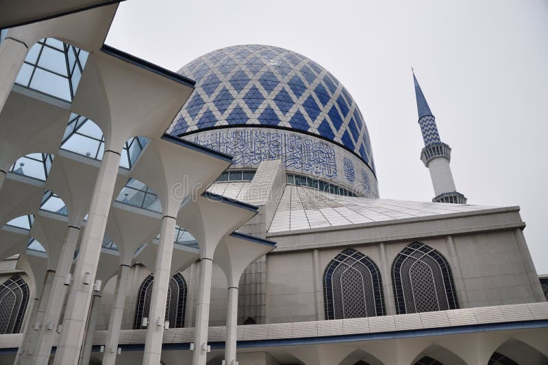 Mosque stock photo. Image of tower, grid, star, blue 