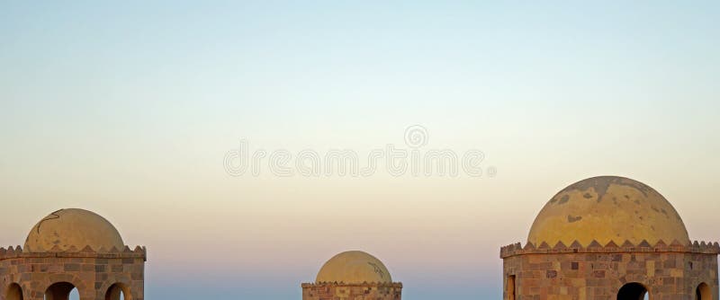 Mosque in egypt at sunset