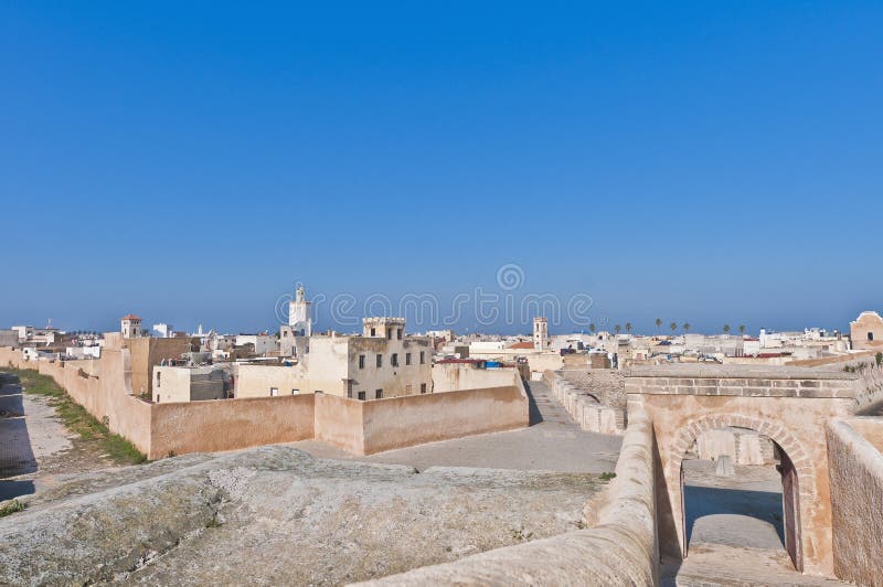 Mosque at El-Jadida, Morocco stock photography