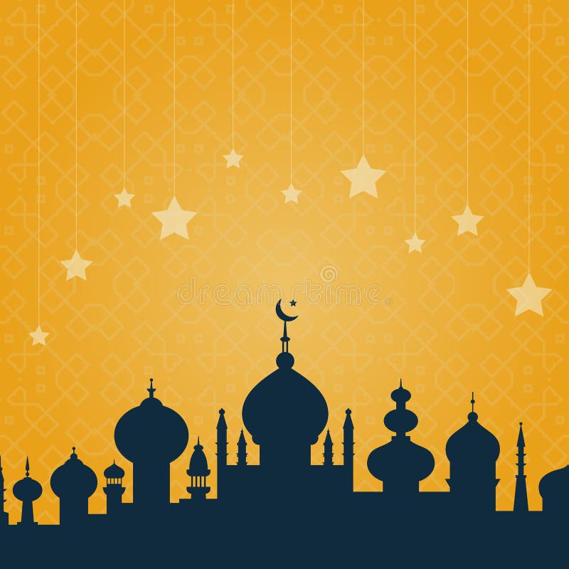 Mosque with Ornament stock vector. Illustration of banner 