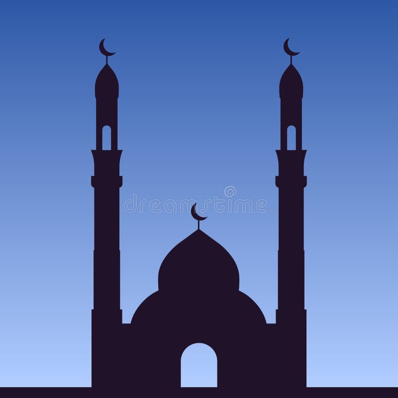 2,867 Mosque Silhouette Blue Background Stock Photos Free & Royalty