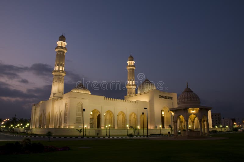 Mosque Sultan Qaboos in night, Salalah, Oman