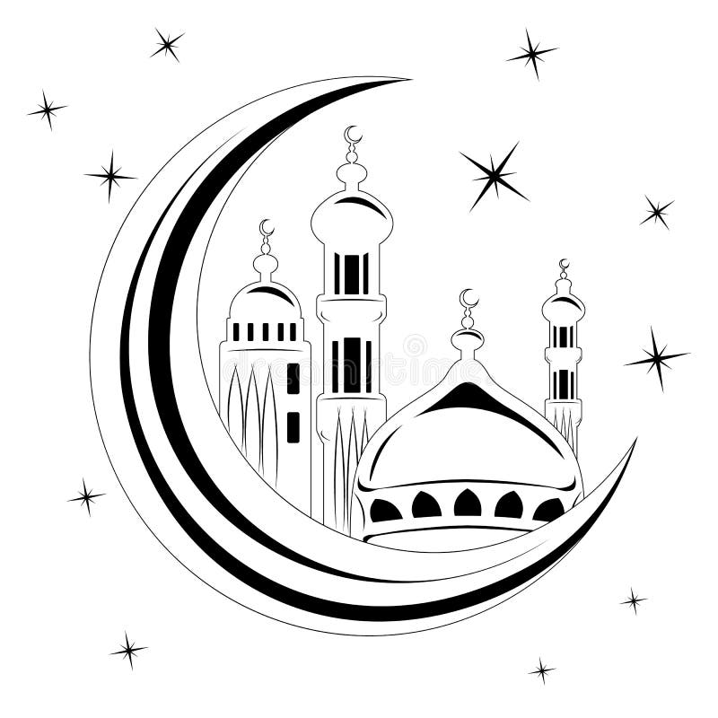 Эскиз тату мусульманский полумесяц