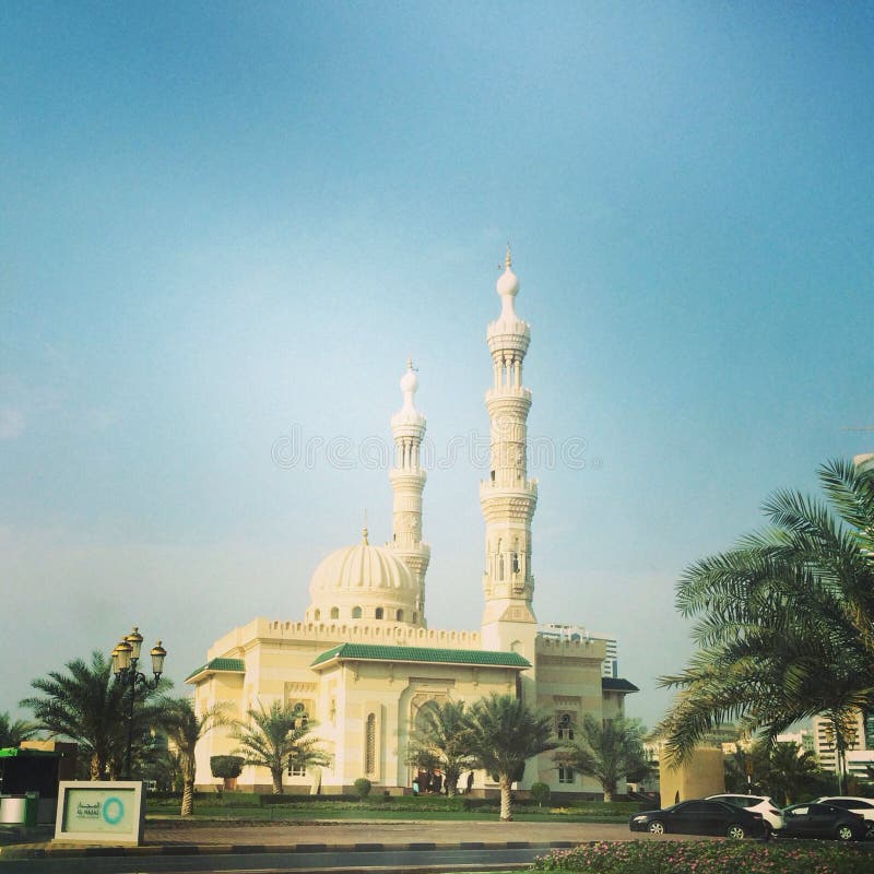 Mosquée de Noor d'Al au Charjah photo stock Mosquée de Noor d'Al au Charjah photo stock